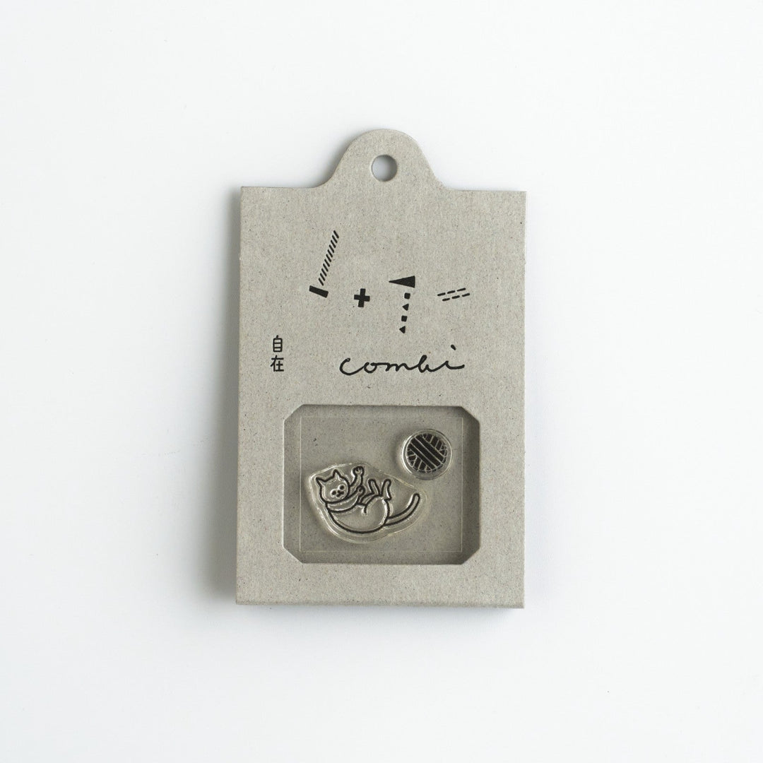 Mizushima Stempel JIZAI Clear Stamp COMBI Cat and Yarn bei Nauli and Stories