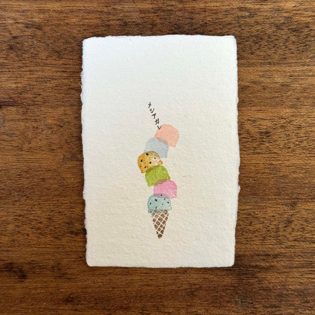 Mizushima Stempel JIZAI Clear Stamp COMBI Ice Cream bei Nauli and Stories