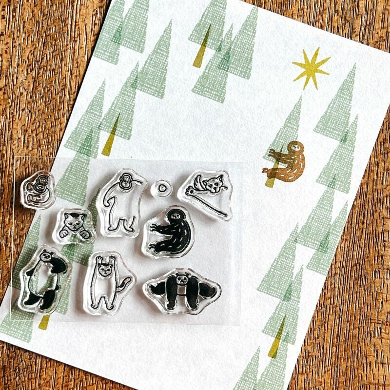 Mizushima Stempel JIZAI Clear Stamp POCKET Nan-nidemo Mazari-tai 02 bei Nauli and Stories