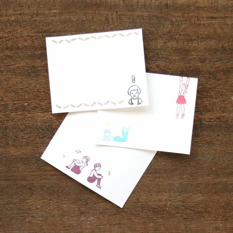 Mizushima Stempel Masuko Eri x mizushima JIZAI Clear Stamp Motif Set Children bei Nauli and Stories