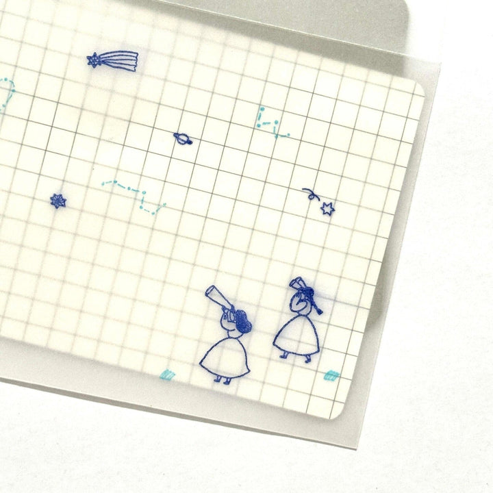 Mizushima Stempel necktie × mizushima JIZAI Clear Stamp BOX Motif set Searching for Stars bei Nauli and Stories