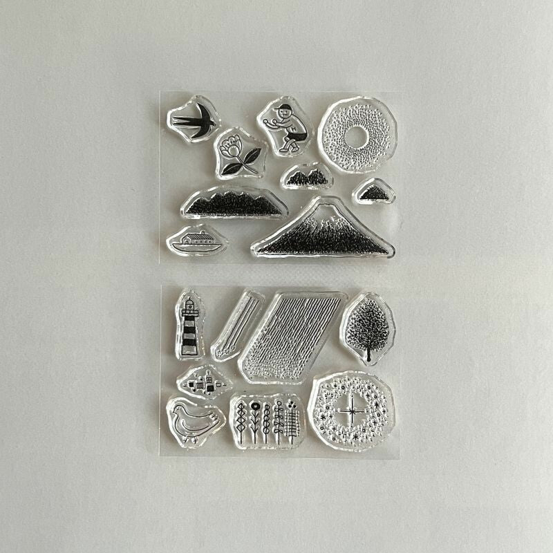 Mizushima Stempel shunshun x mizushima JIZAI Clear Stamps BOX motif set JO-KEI bei Nauli and Stories