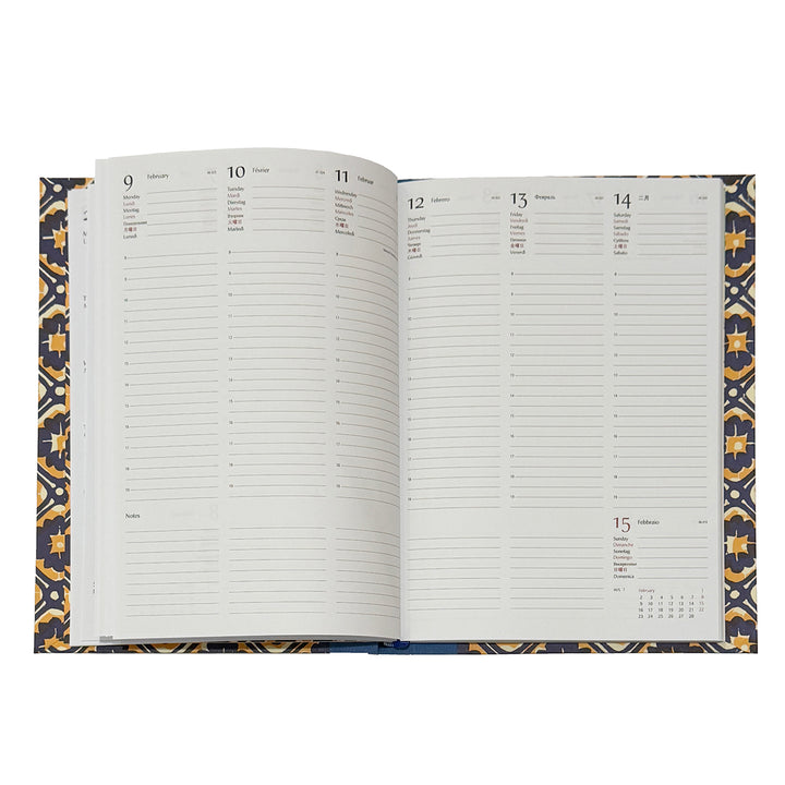 Nauli Nauli Wochenplaner A5 2026 Wochenkalender DIN A5 bunga blau bei Nauli and Stories