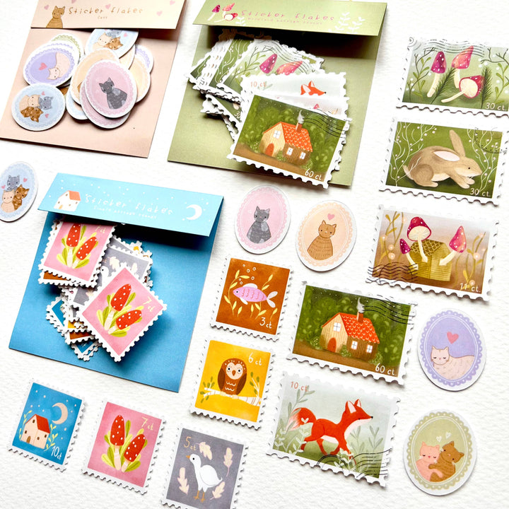 Nikki Dotti Sticker Sticker flakes - Simple postage stamps