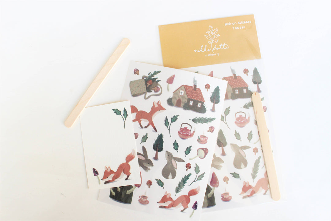 Nikki Dotti Transfer Sticker Transfersticker - Rub on stickers - Woodland bei Nauli and Stories