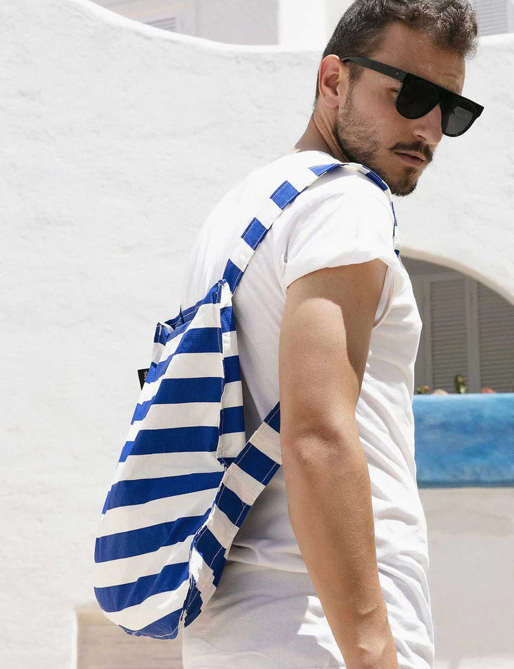 Notabag Rucksack Notabag - Rucksack / Tasche - Blockstreifen Marine bei Nauli and Stories