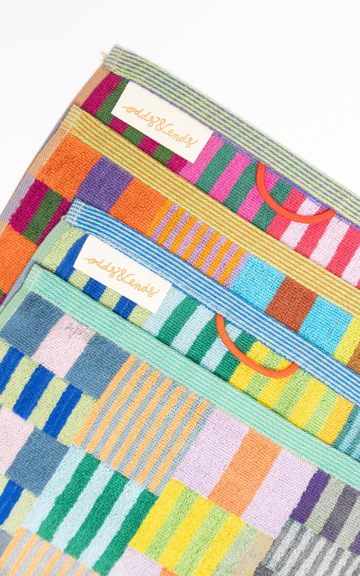 Odds & Ends Handtücher 2-er Set Gästehandtücher Duo #75 Tulip Quilt 30x50cm bei Nauli and Stories