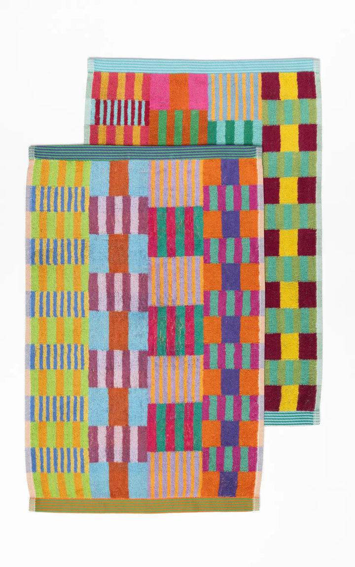 Odds & Ends Handtücher 2-er Set Gästehandtücher Duo Tulip Quilt #102 bei Nauli and Stories