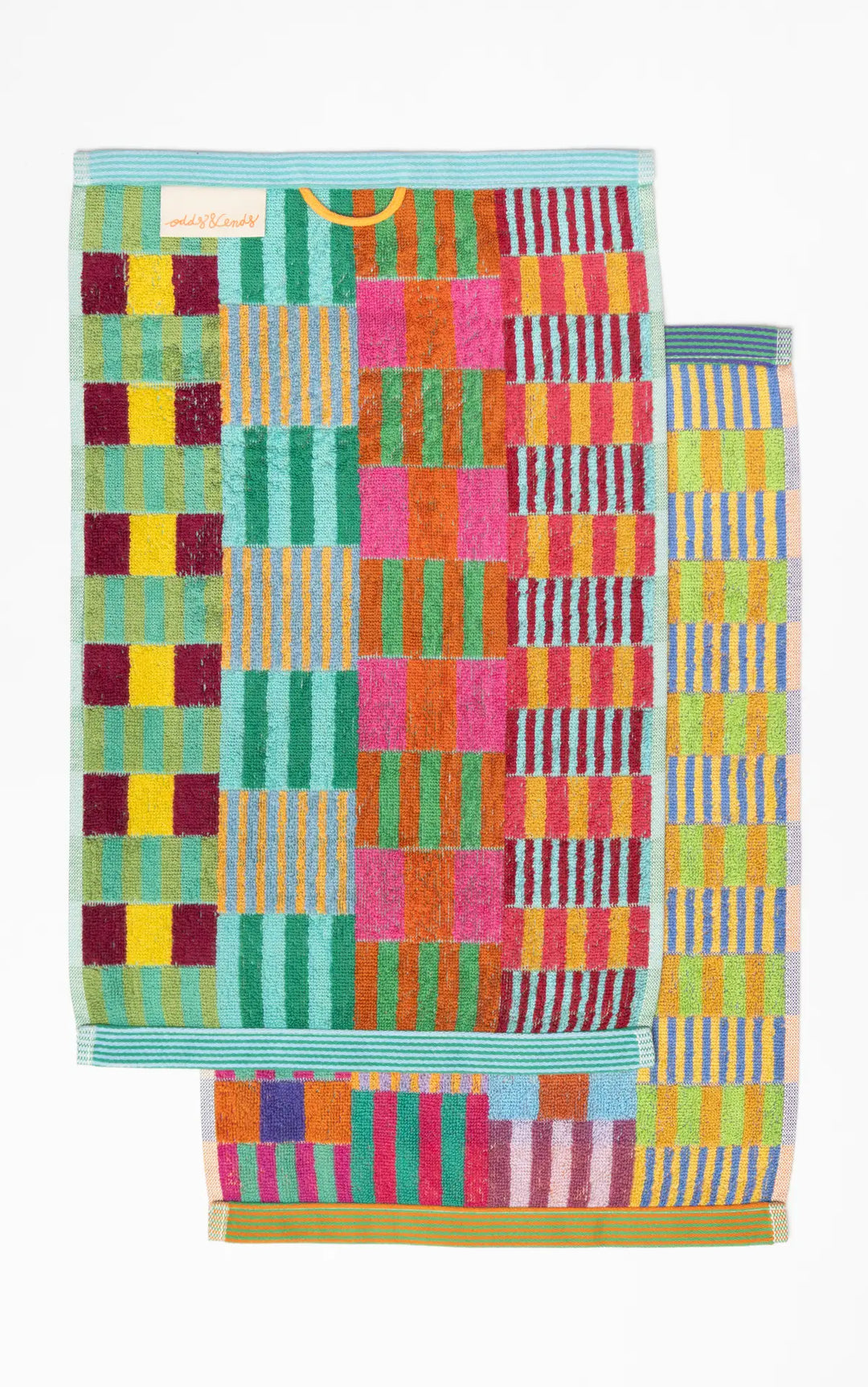 Odds & Ends Handtücher 2-er Set Gästehandtücher Duo Tulip Quilt #102 bei Nauli and Stories