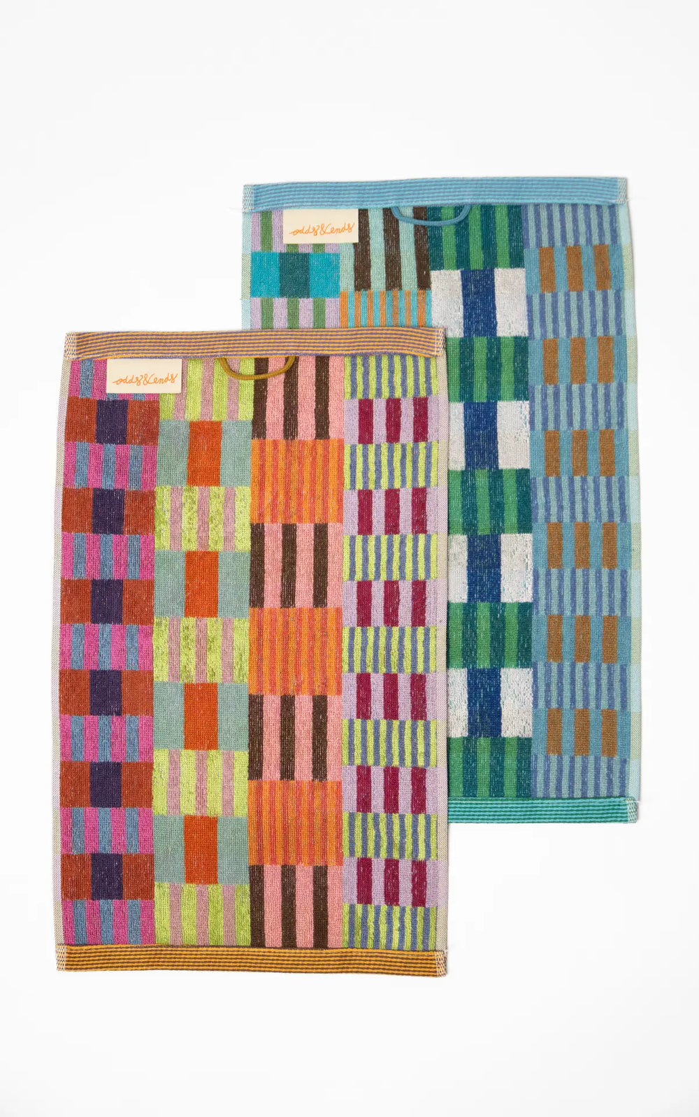 Odds & Ends Handtücher 2-er Set Gästehandtücher Duo Tulip Quilt #83, 30 × 50 cm bei Nauli and Stories