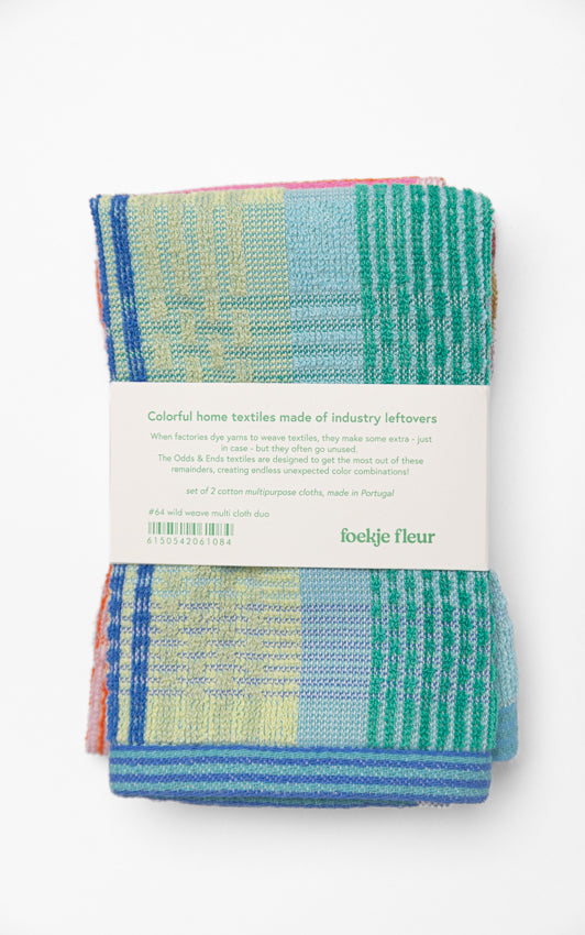 Odds & Ends Handtücher 2er Pack- saugfähige Baumwoll- Handtücher #64 Wild Weave, 30x30cm bei Nauli and Stories