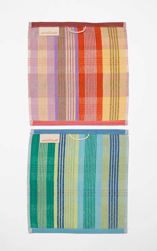 Odds & Ends Handtücher 2er Pack- saugfähige Baumwoll- Handtücher #64 Wild Weave, 30x30cm bei Nauli and Stories