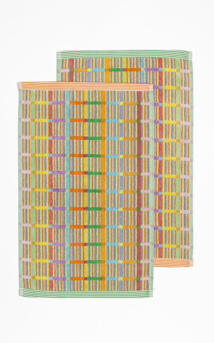 Odds & Ends Handtücher 2er-Set Gästehandtücher Duo #70 criss cross, 30x50cm bei Nauli and Stories