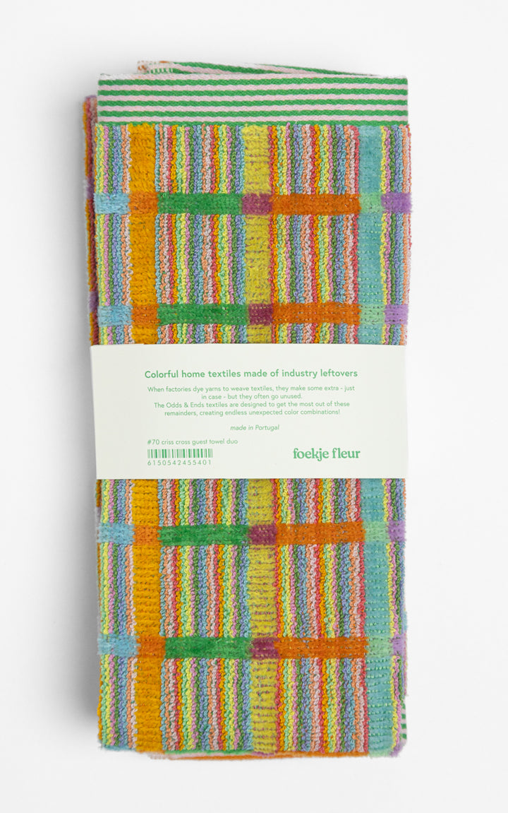 Odds & Ends Handtücher 2er-Set Gästehandtücher Duo #70 criss cross, 30x50cm bei Nauli and Stories