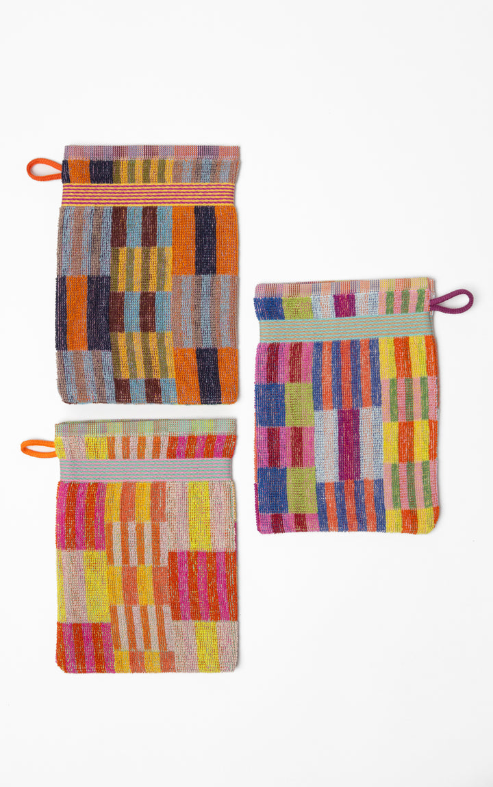 Odds & Ends Handtücher 3er Pack-  Baumwoll- Waschlappen Trio #72 tulip quilt bei Nauli and Stories