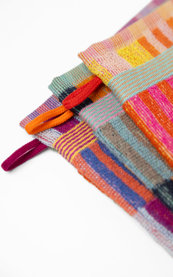 Odds & Ends Handtücher 3er Pack-  Baumwoll- Waschlappen Trio #72 tulip quilt bei Nauli and Stories