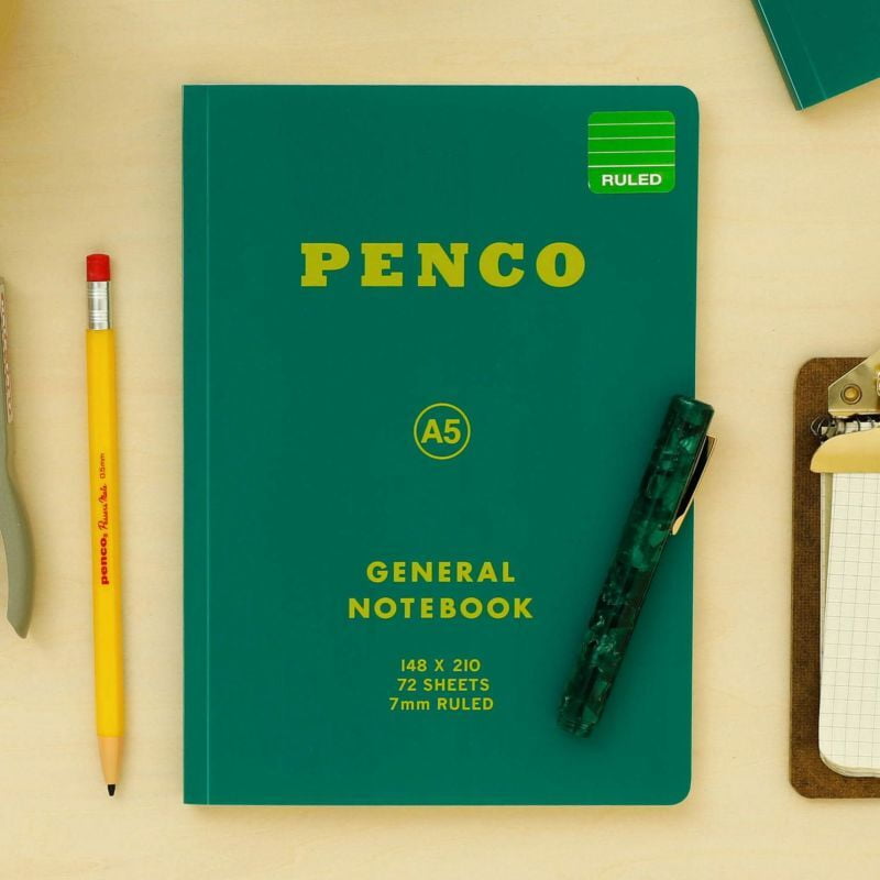 Penco Notizbuch A5 Soft PP Notebook A5 Green - grün - ruled | liniertes Notizbuch bei Nauli and Stories
