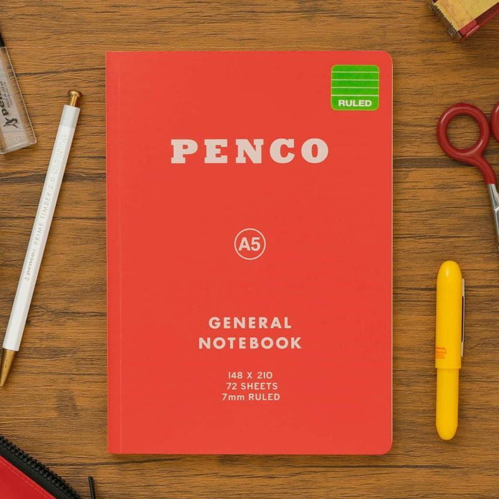 Penco Notizbuch A5 Soft PP Notebook A5 Red - rot - ruled | liniertes Notizbuch bei Nauli and Stories