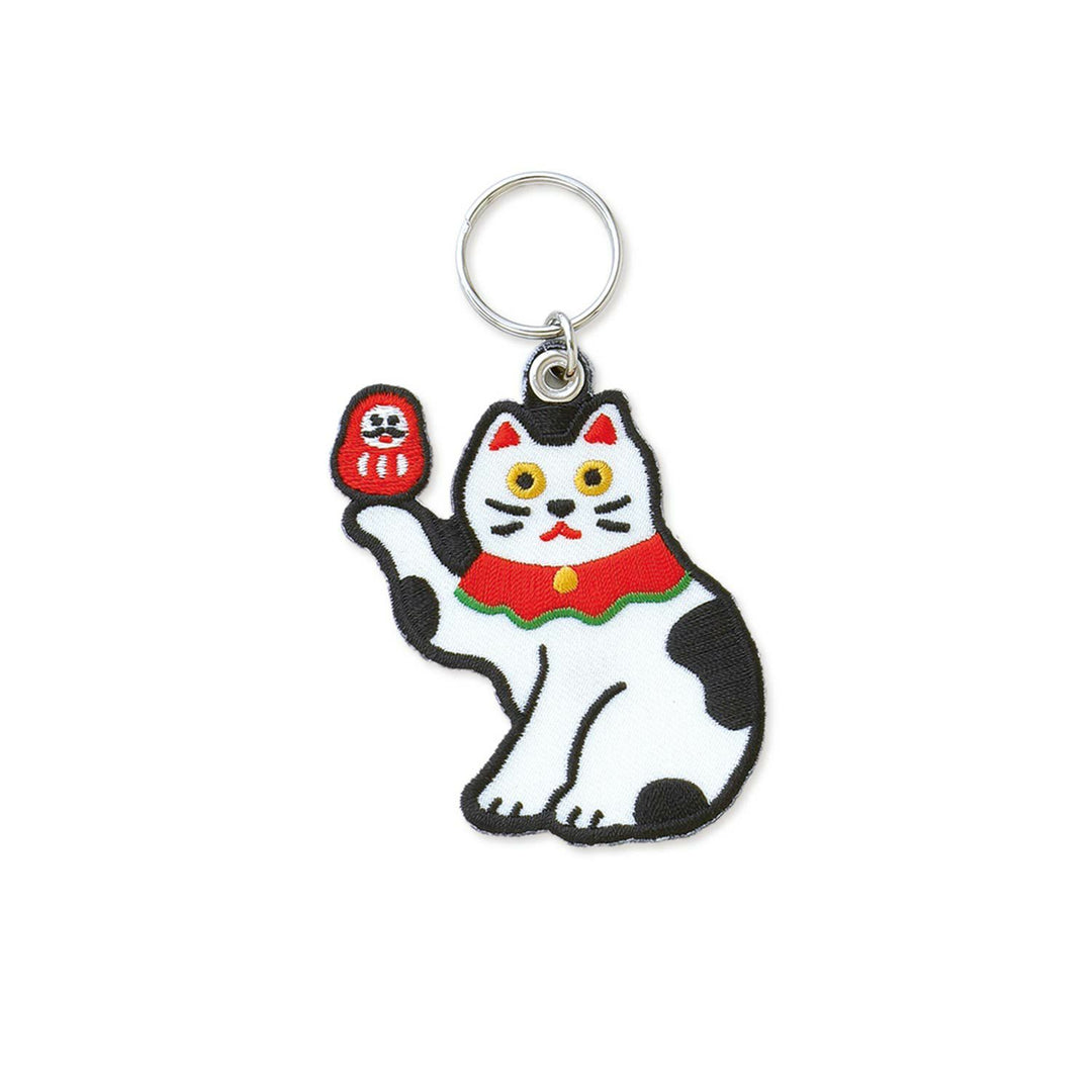 Penco Schlüsselanhänger Stitchwork Keychain Lucky Cat bei Nauli and Stories