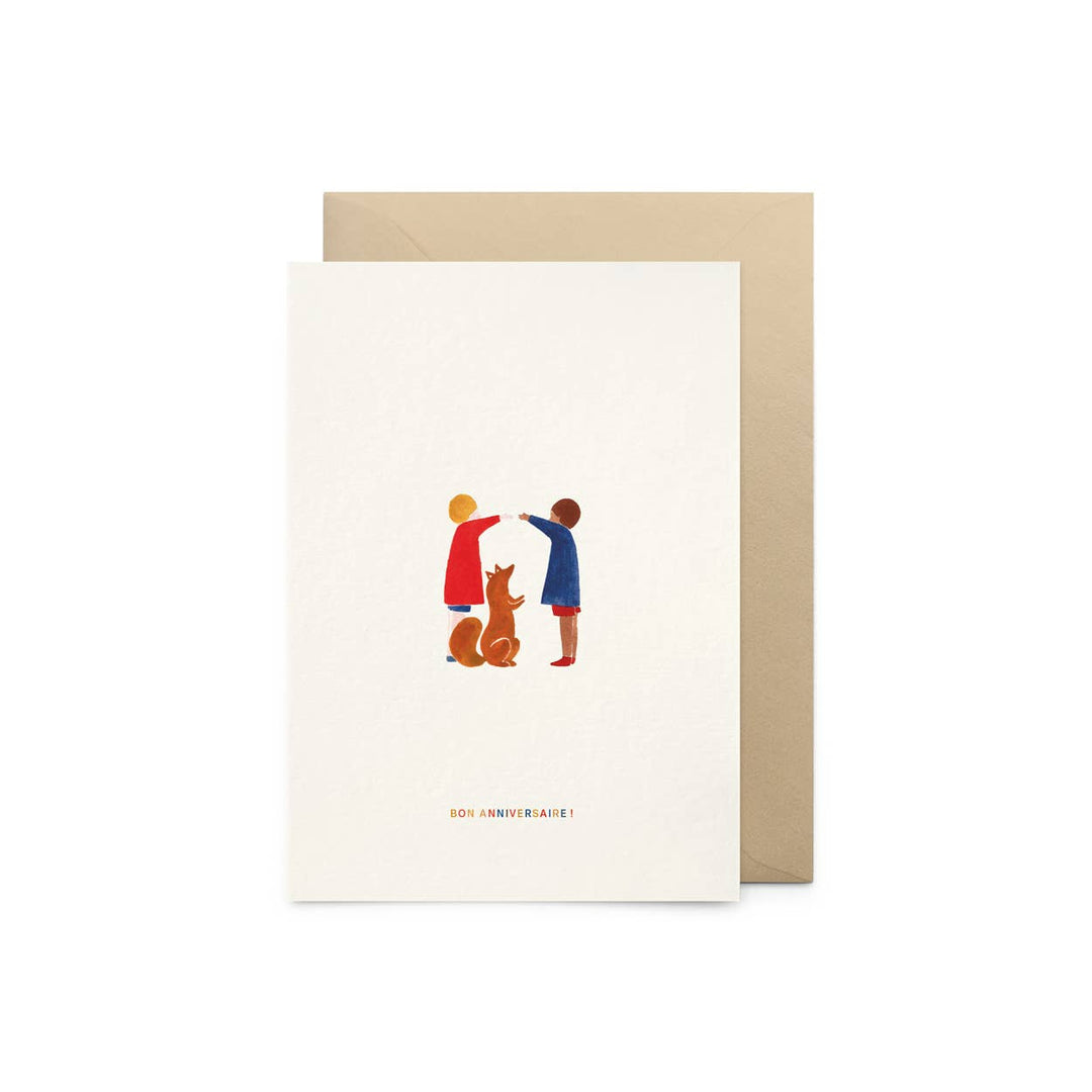 Petit Gramme Geburtstagskarte Geburtstagskarte | Bon Anniversaire! mit Fuchs bei Nauli and Stories