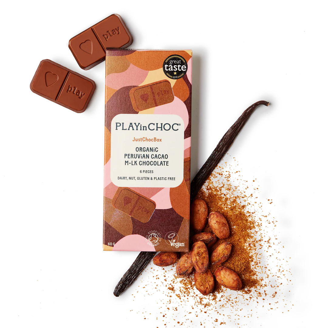 PLAYin CHOC Schokolade Vegane Schokolade mit Kokosblütenzucker  - JustChoc 60g