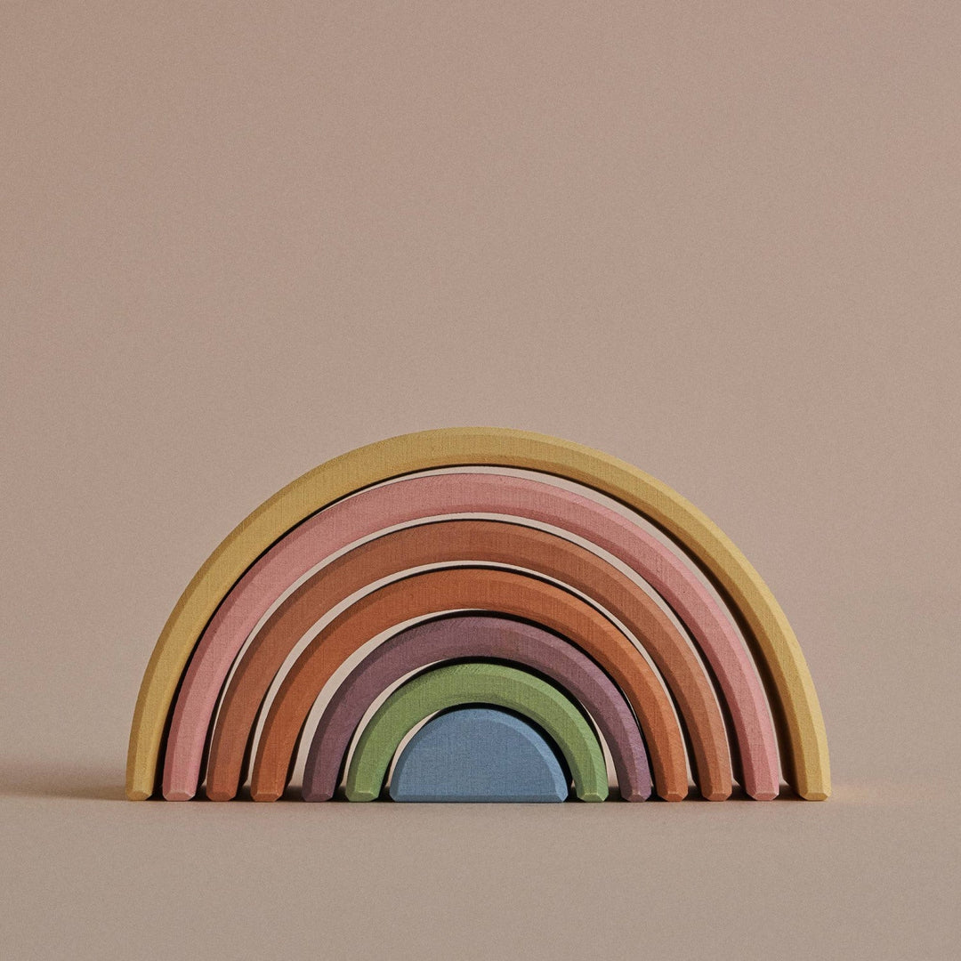 Raduga Grez Holzspielzeug ab 1 Jahr Stapelbogen Regenbogen aus Holz  - Himmel