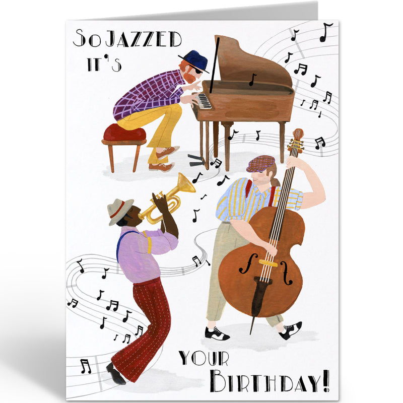 REDDISH DESIGN Grußkarte zum Geburtstag | Jazz Trio