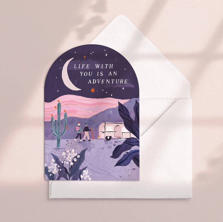 Sister Paper Co. Valentinskarte Grußkarte Valentinstag - Abenteuer in der Wüste bei Nauli and Stories