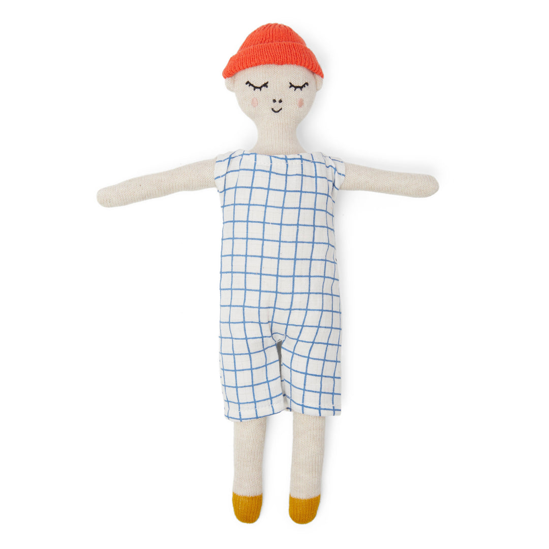 Sophie Home Europe - DUTY FREE in the EU Babydecke Cotton Knit Stuffed Soft Toy Doll: Buddy Grid