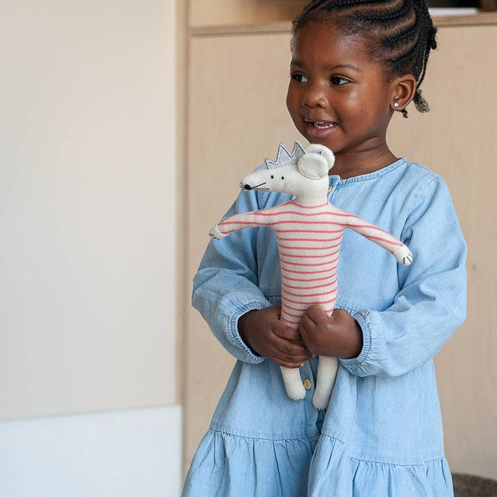 Sophie Home Kuscheltier Kuscheltier aus Baumwollstrick, Partymaus, Rosa bei Nauli and Stories