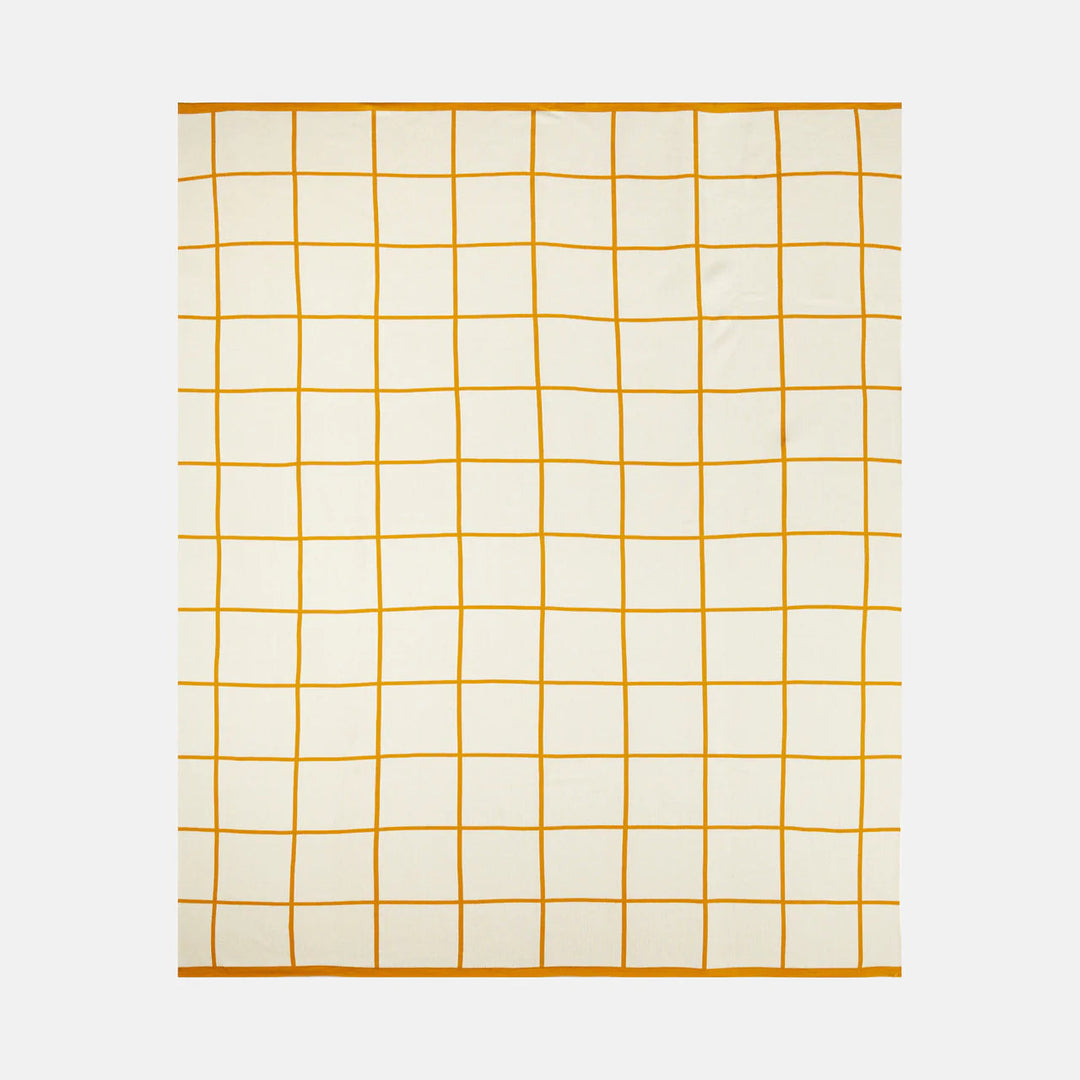 Sophie Home Sofadecke Strickdecke aus Baumwolle — Grid: Citrus bei Nauli and Stories