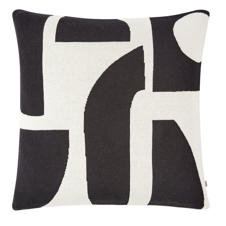 Sophie Home Ltd Zierkissen Cotton Knit Throw Pillow/Cushion Cover - Bruten Black