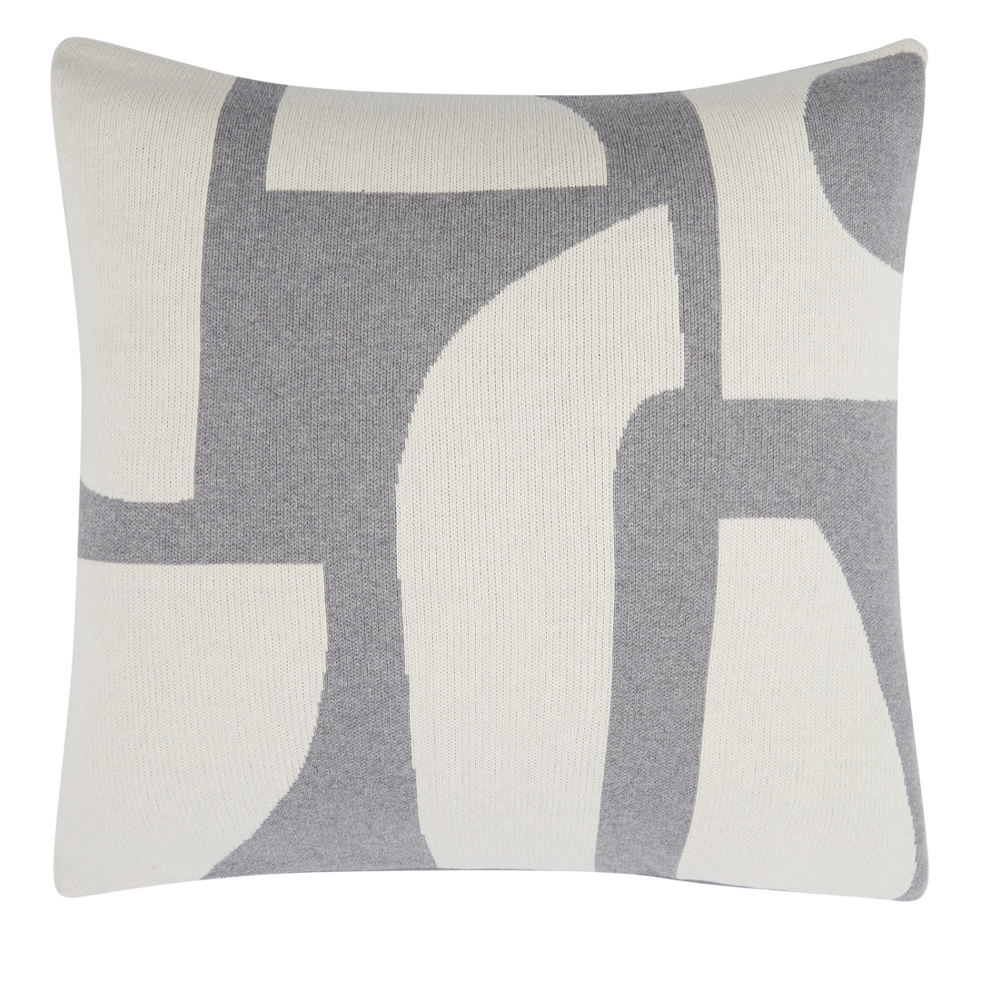 Sophie Home Ltd Zierkissen Cotton Knit Throw Pillow/Cushion Cover - Bruten Grey