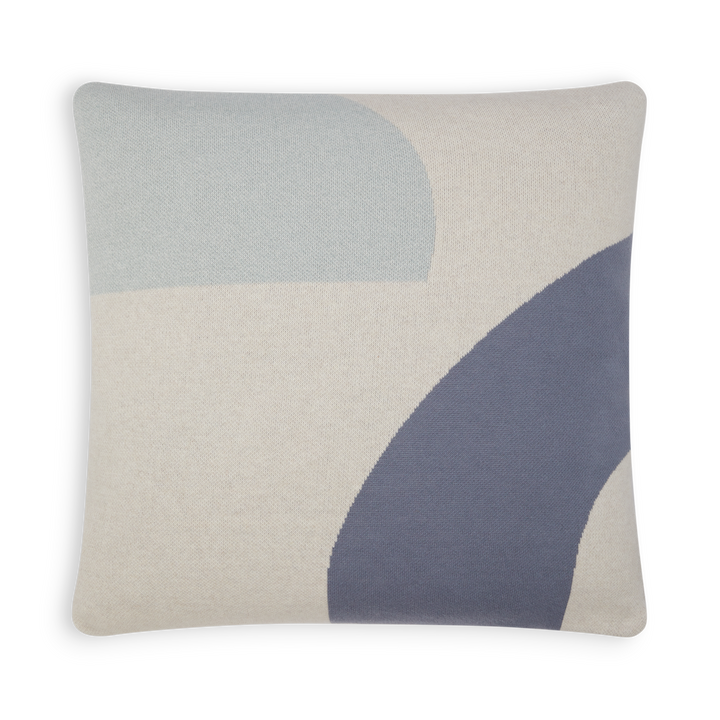 Sophie Home Ltd Zierkissen Cotton Knit Throw Pillow/Cushion Cover - Form Blue & Aqua