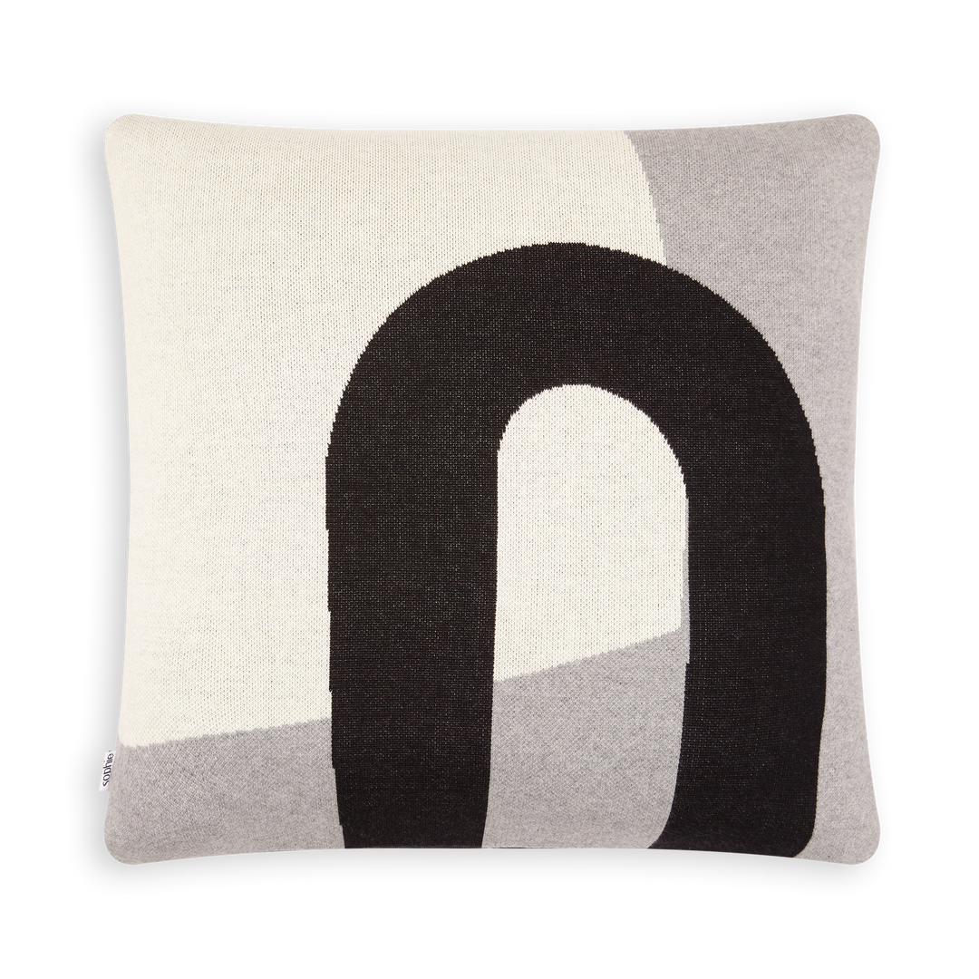 Sophie Home Ltd Zierkissen Cotton Knit Throw Pillow/Cushion Cover - Stille Grey