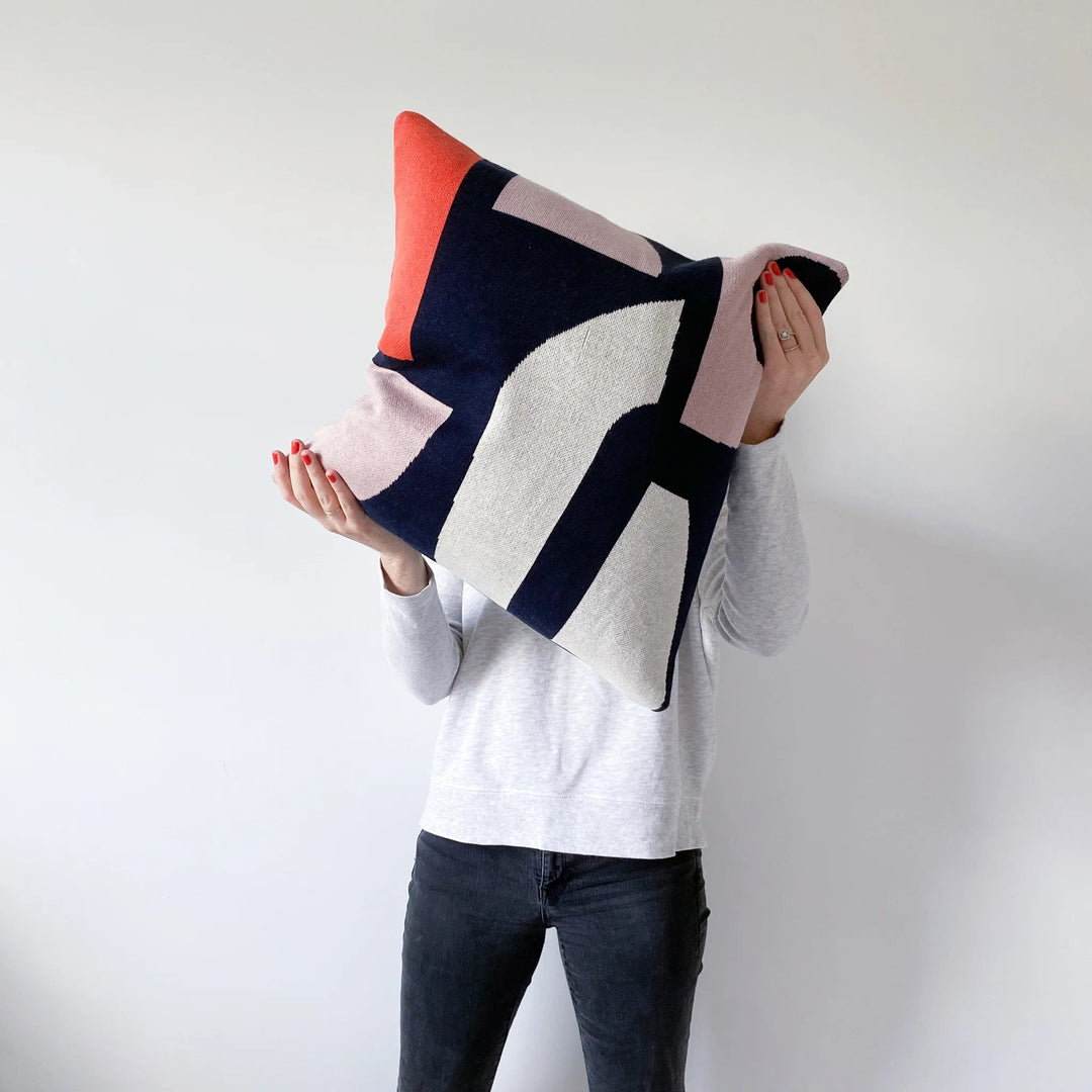 Sophie Home Zierkissen gestricktes Sofakissen - Bruten Navy