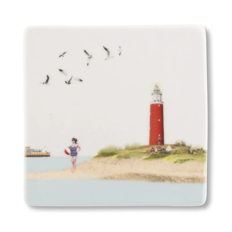 StoryTiles Magnet Back on Texel - Strand mit Leuchtturm - Storytiles Mini - Magnet