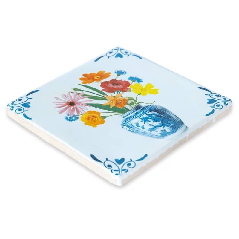 StoryTiles StoryTiles 10x10cm A vase with love & bliss  - StoryTiles bei Nauli and Stories