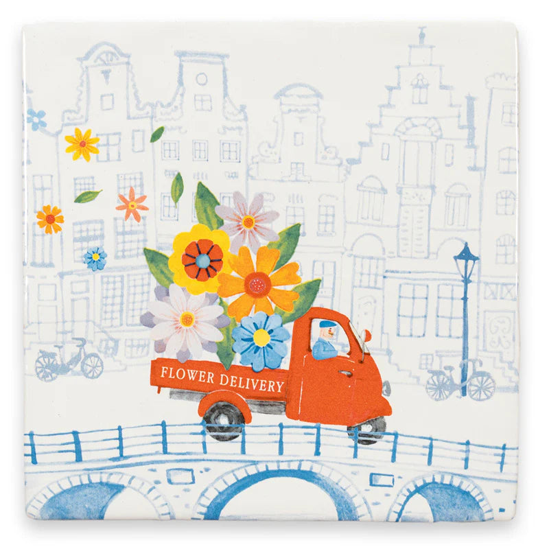 StoryTiles StoryTiles 10x10cm Flower delivery - Storytiles - 10x10 cm bei Nauli and Stories