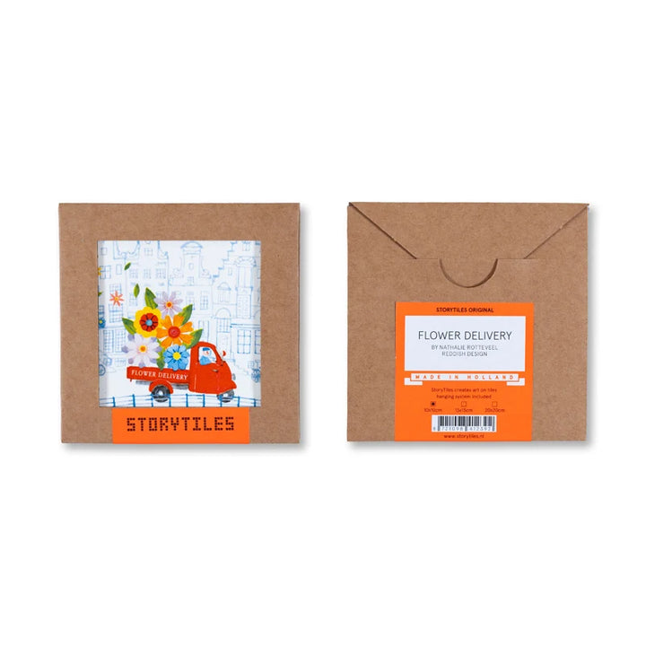 StoryTiles StoryTiles 10x10cm Flower delivery - Storytiles - 10x10 cm bei Nauli and Stories