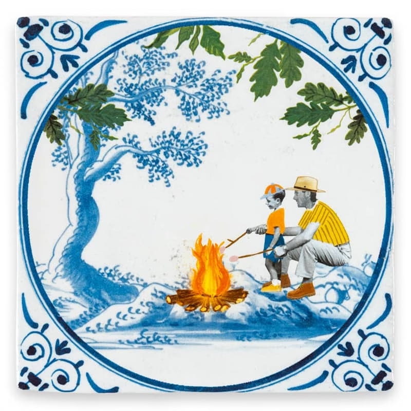 StoryTiles StoryTiles 10x10cm Quality time at the campfire  - StoryTiles bei Nauli and Stories