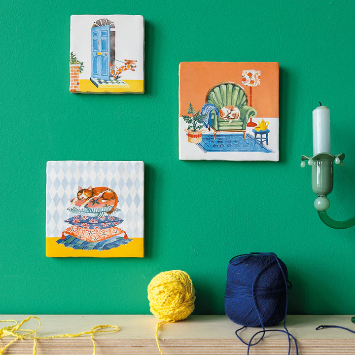 StoryTiles StoryTiles 10x10cm Sleepy cat - Storytiles - 10x10 cm bei Nauli and Stories