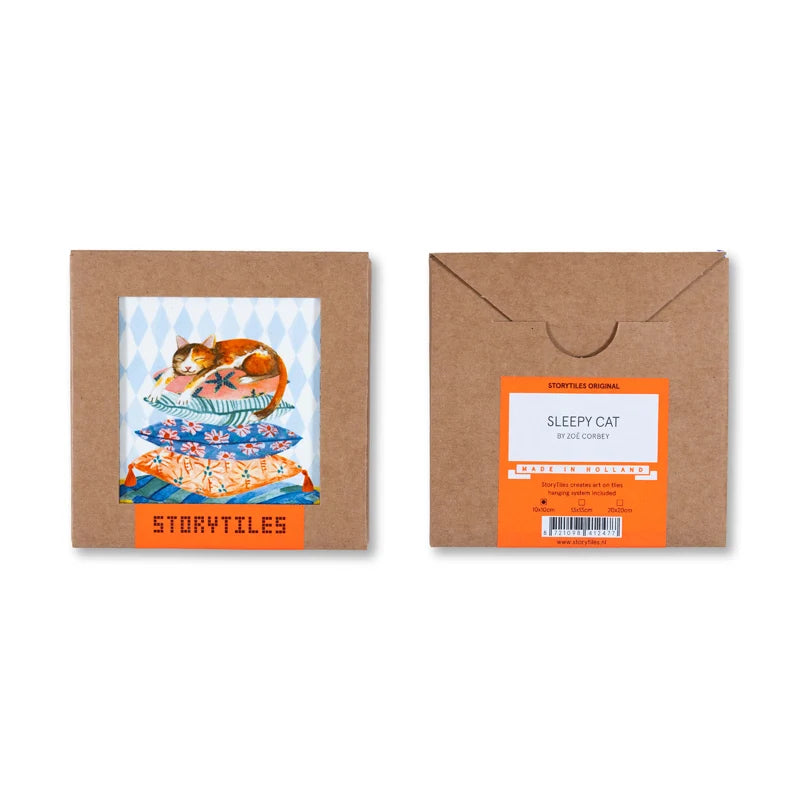 StoryTiles StoryTiles 10x10cm Sleepy cat - Storytiles - 10x10 cm bei Nauli and Stories