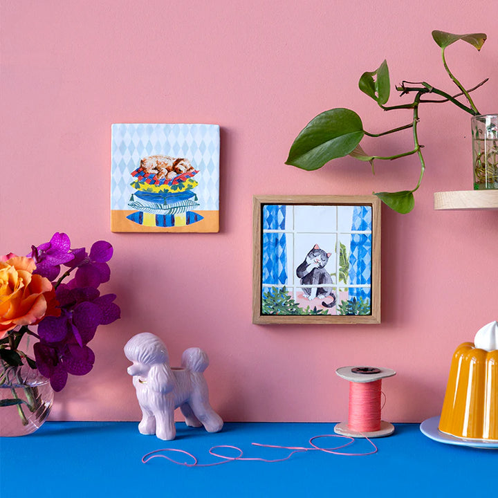 StoryTiles StoryTiles 10x10cm Sleepy dog - StoryTiles - 10x10cm bei Nauli and Stories