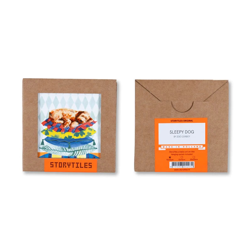 StoryTiles StoryTiles 10x10cm Sleepy dog - StoryTiles - 10x10cm bei Nauli and Stories