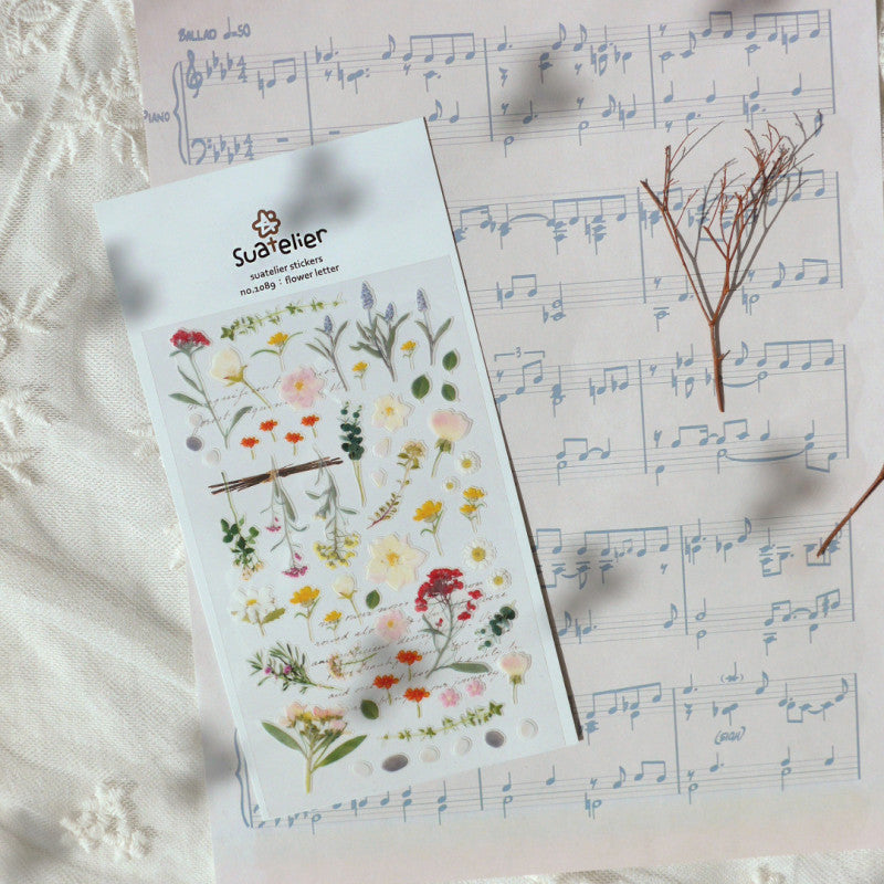Suatelier Sticker Blumen Sticker flower letter – Suatelier Daily Deco bei Nauli and Stories