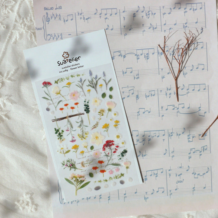 Suatelier Sticker Blumen Sticker flower letter – Suatelier Daily Deco bei Nauli and Stories