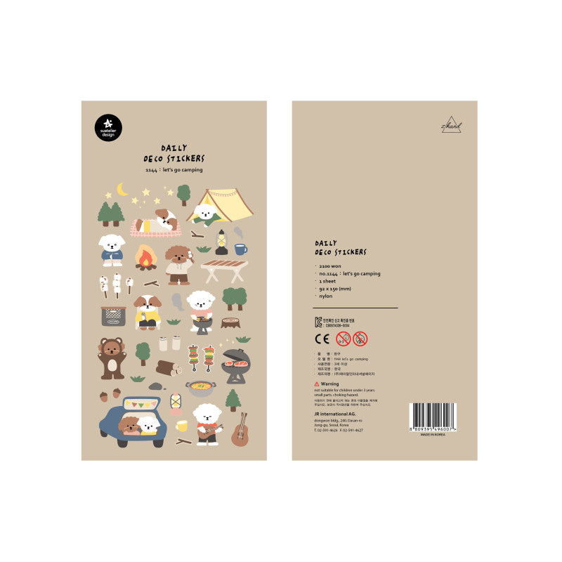 Suatelier Sticker Camping Sticker "let's go camping" – Suatelier Daily Deco bei Nauli and Stories