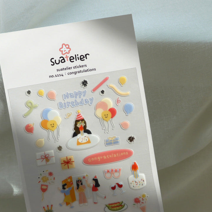 Suatelier Sticker Geburtstag Sticker congratulations – Suatelier Daily Deco bei Nauli and Stories