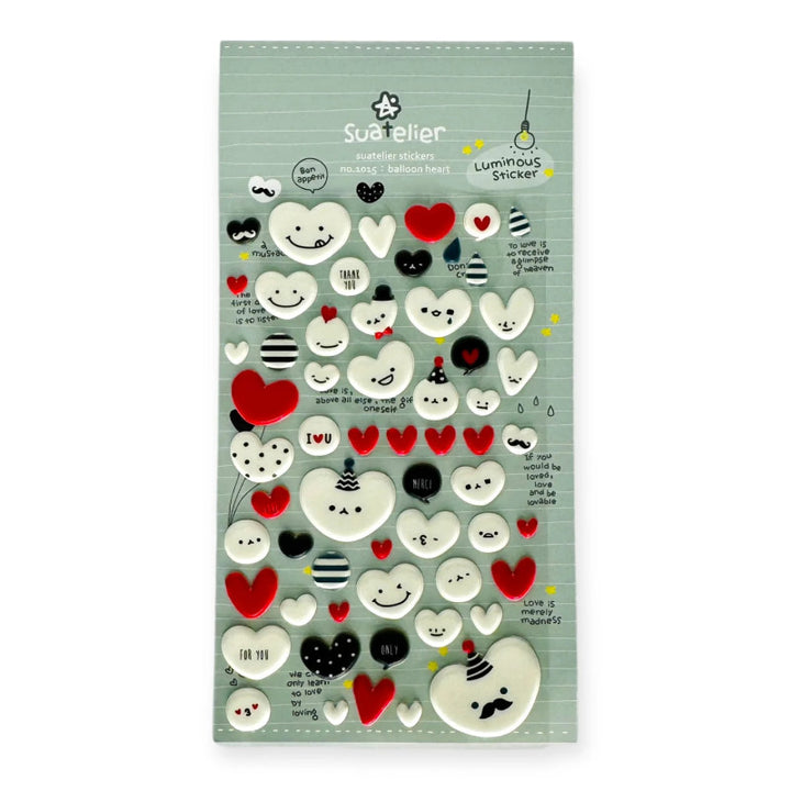 Suatelier Sticker Herz Puffy Sticker balloon heart – Suatelier bei Nauli and Stories